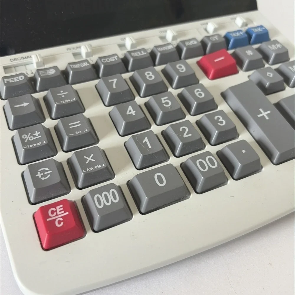 CANON MP27DII Clock & Calendar 12 digits PRINTING CALCULATOR *NO RIBBON*